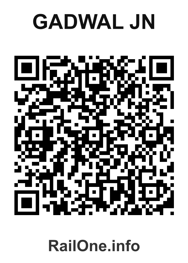RailOne QR Code for Gadwal Jn station