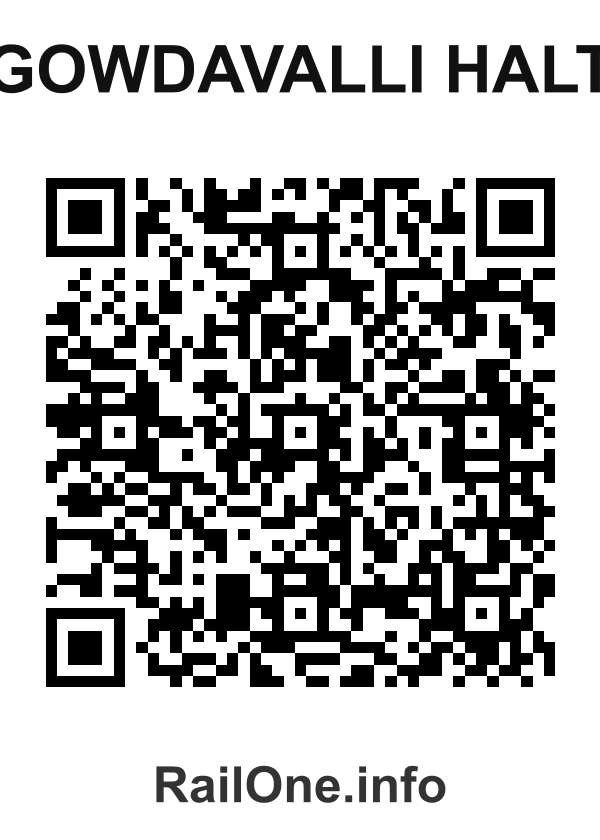 RailOne QR Code for Gowdavalli Halt station