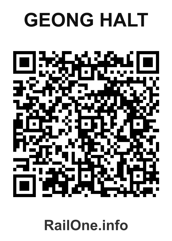 RailOne QR Code for Geong Halt station