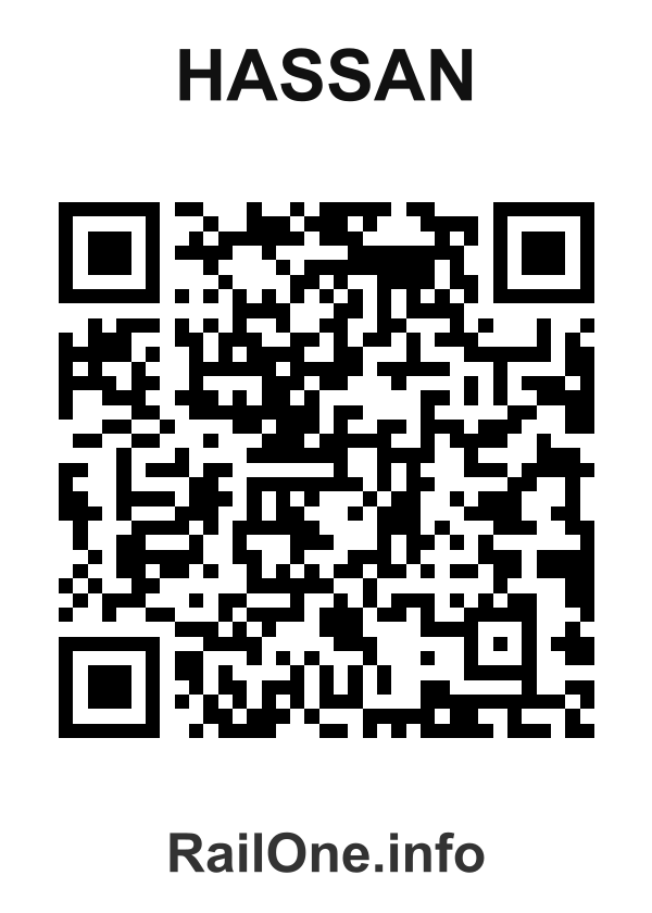 RailOne QR Code for Hassan station