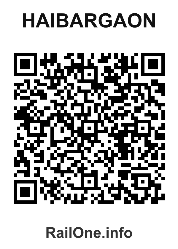 RailOne QR Code for Haibargaon station