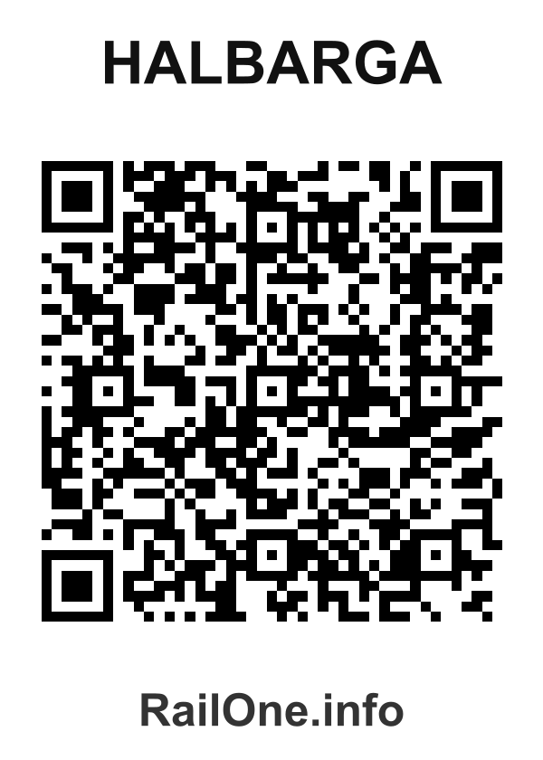 RailOne QR Code for Halbarga station