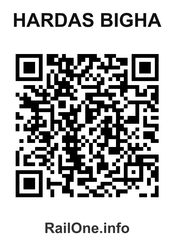 RailOne QR Code for Hardas Bigha station