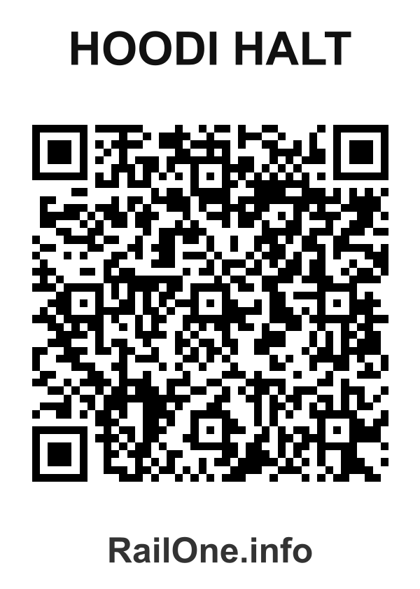 RailOne QR Code for Hoodi Halt station