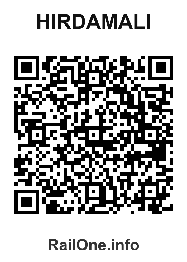 RailOne QR Code for Hirdamali station
