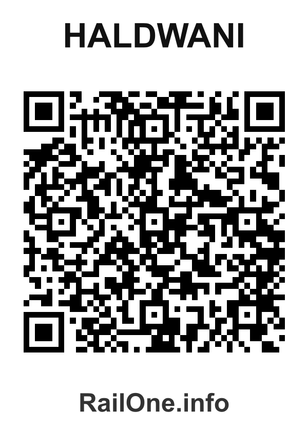RailOne QR Code for Haldwani station