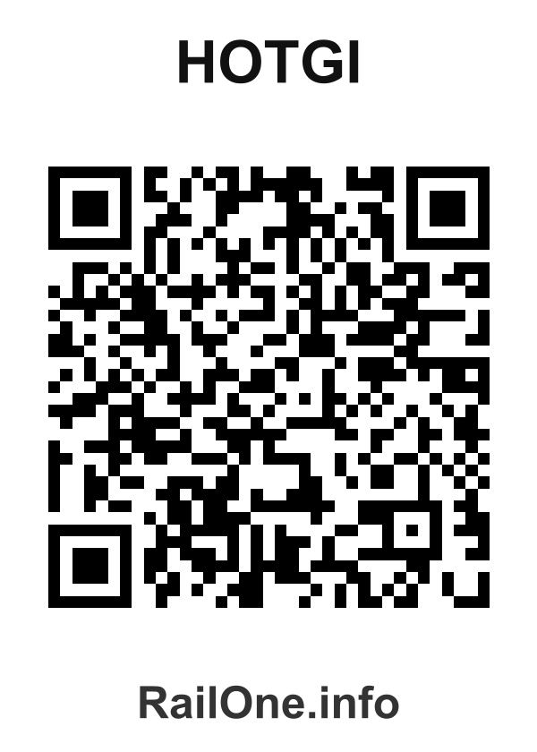 RailOne QR Code for Hotgi station