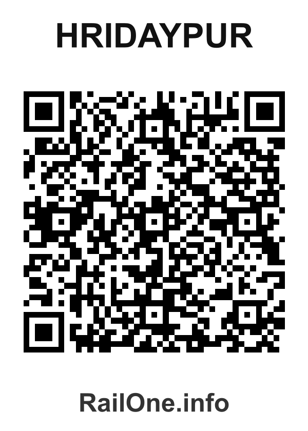 RailOne QR Code for Hridaypur station