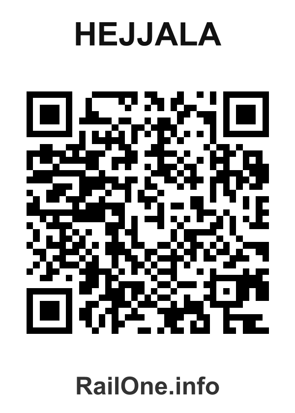 RailOne QR Code for Hejjala station