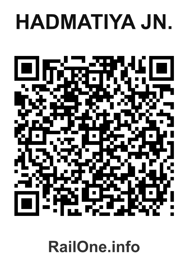 RailOne QR Code for Hadmatiya Jn. station