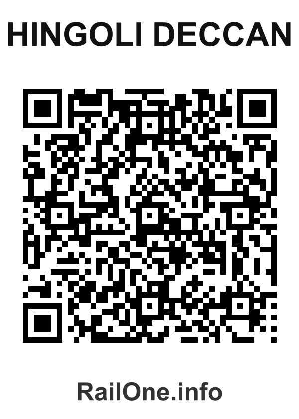 RailOne QR Code for Hingoli Deccan station
