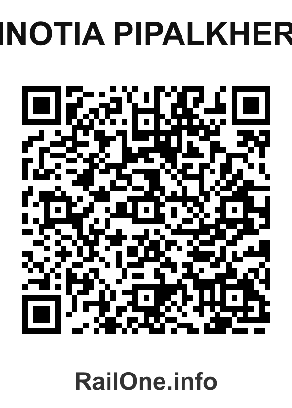 RailOne QR Code for Hinotia Pipalkhera station