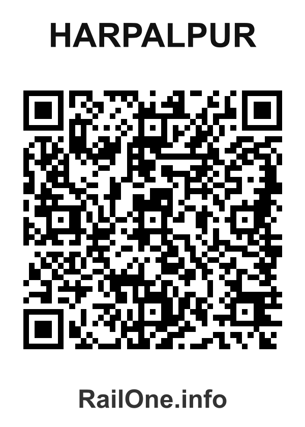 RailOne QR Code for Harpalpur station