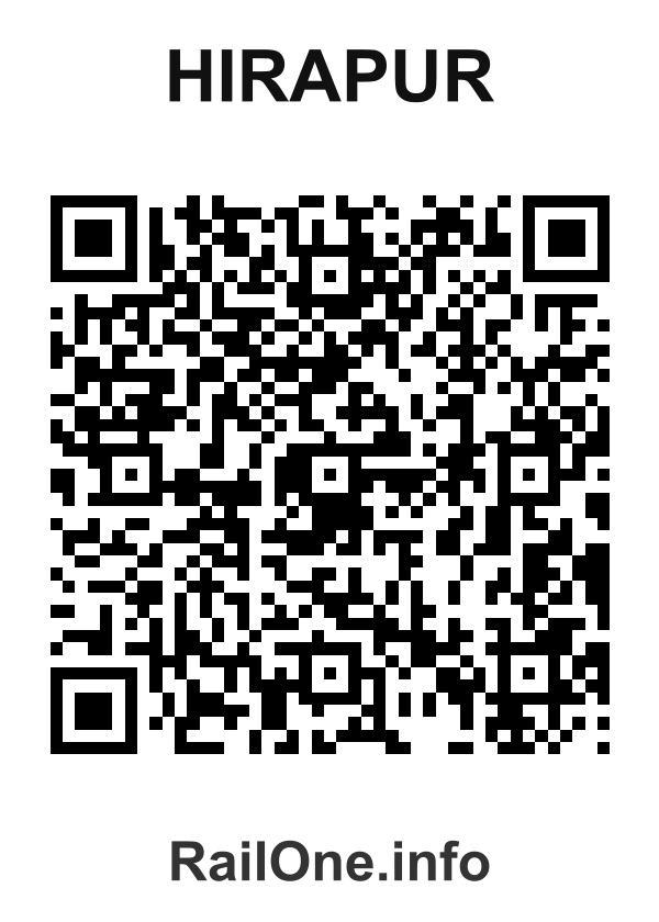 RailOne QR Code for Hirapur station