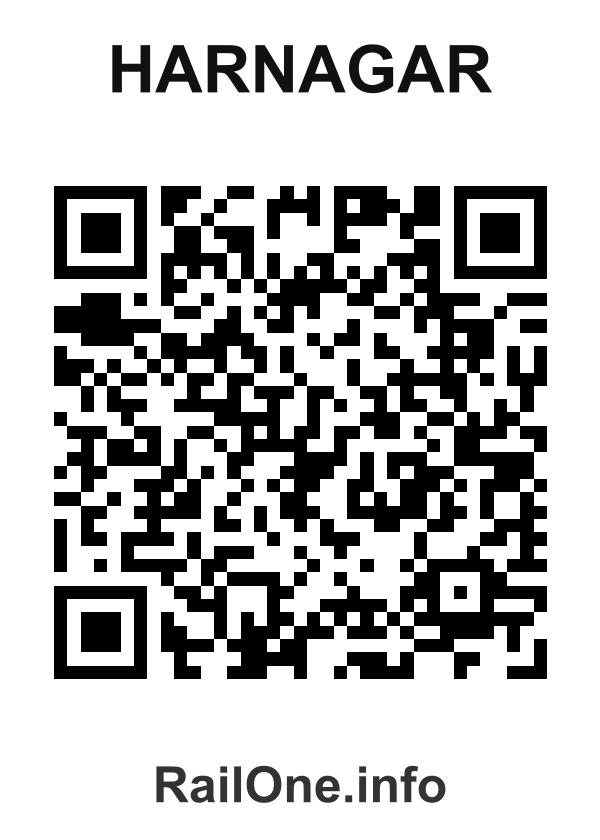 RailOne QR Code for Harnagar station