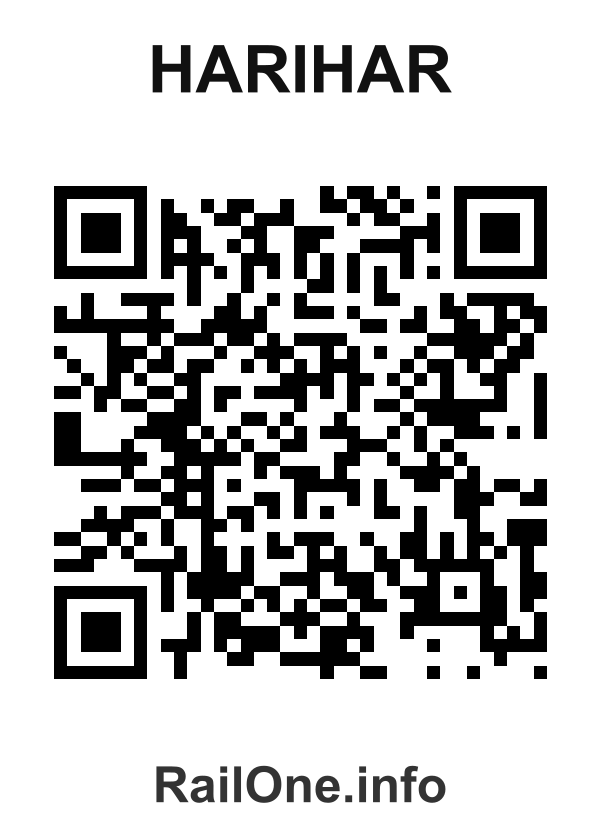 RailOne QR Code for Harihar station