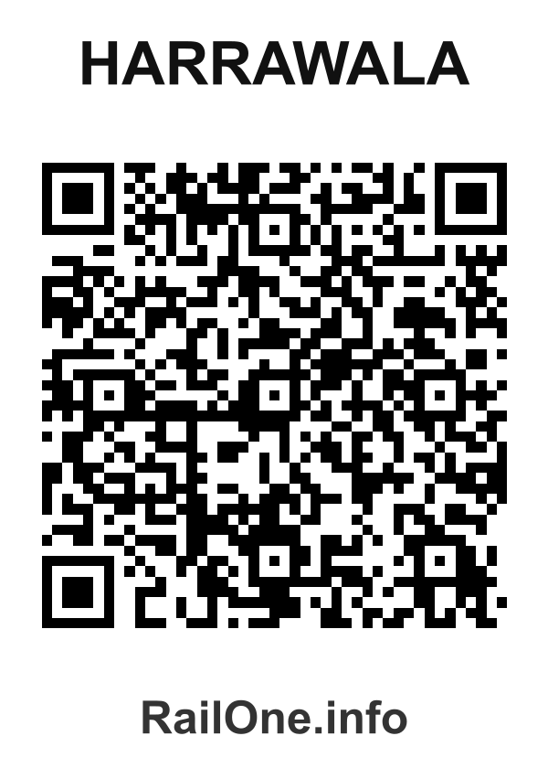 RailOne QR Code for Harrawala station