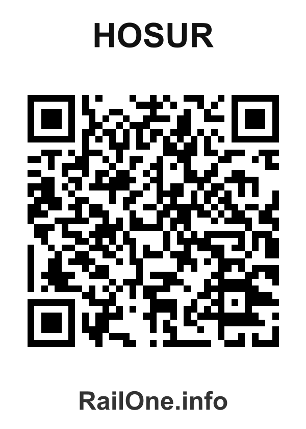 RailOne QR Code for Hosur station