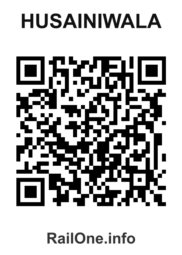 RailOne QR Code for Husainiwala station