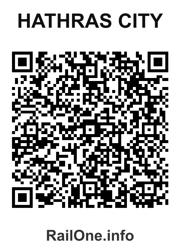 RailOne QR Code for Hathras City station