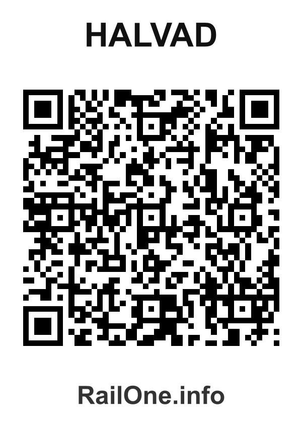 RailOne QR Code for Halvad station