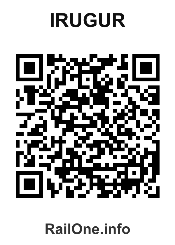 RailOne QR Code for Irugur station