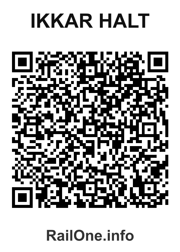 RailOne QR Code for Ikkar Halt station