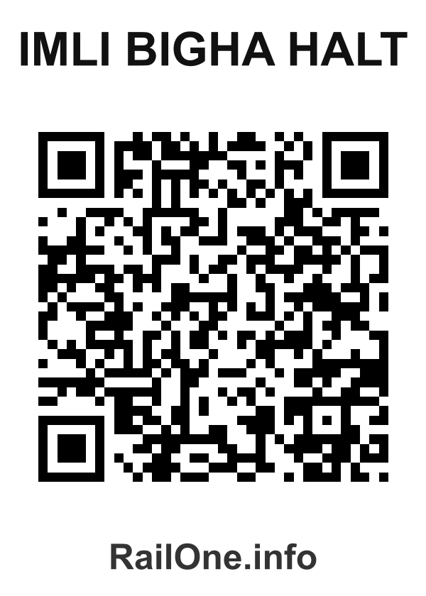 RailOne QR Code for Imli Bigha Halt station