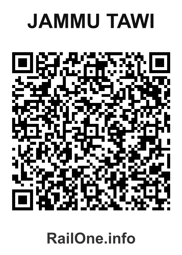 RailOne QR Code for Jammu Tawi station