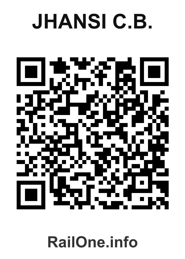 RailOne QR Code for Jhansi C.b. station