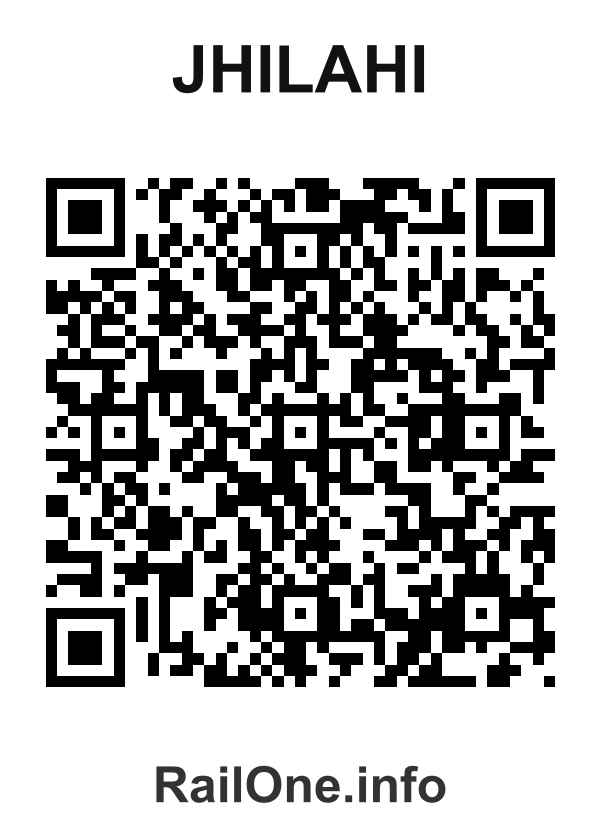 RailOne QR Code for Jhilahi station