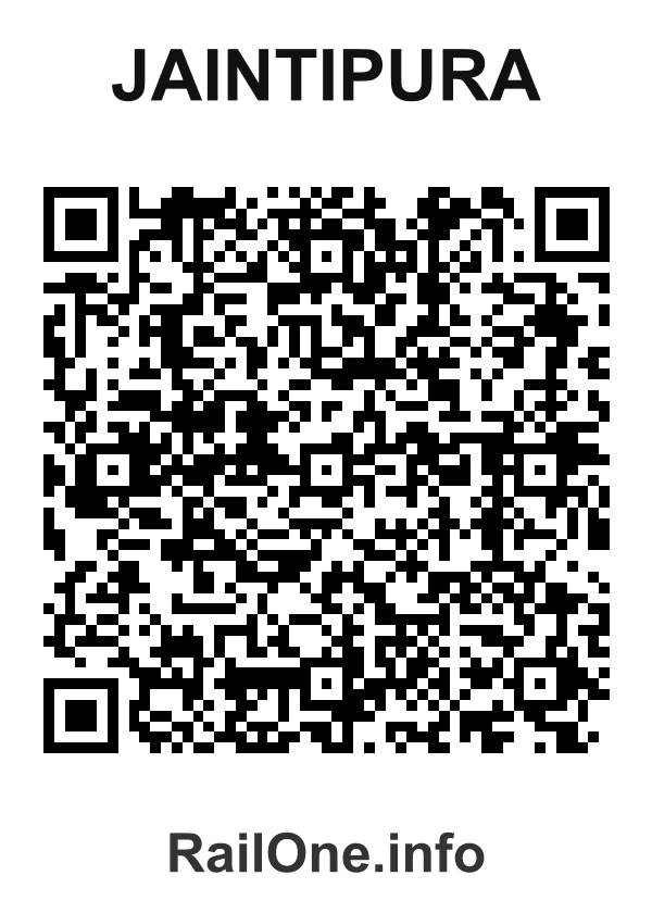 RailOne QR Code for Jaintipura station