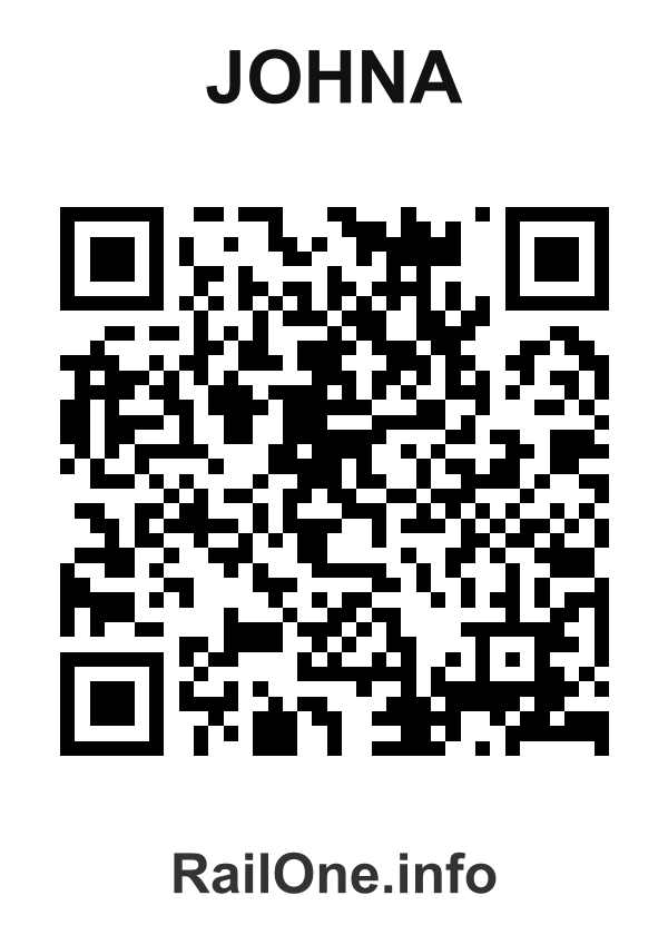 RailOne QR Code for Johna station
