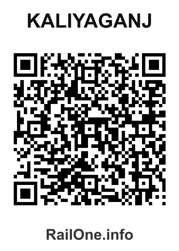 RailOne QR Code for Kaliyaganj station