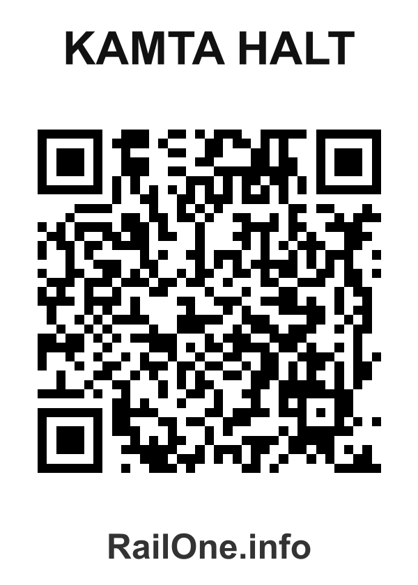RailOne QR Code for Kamta Halt station