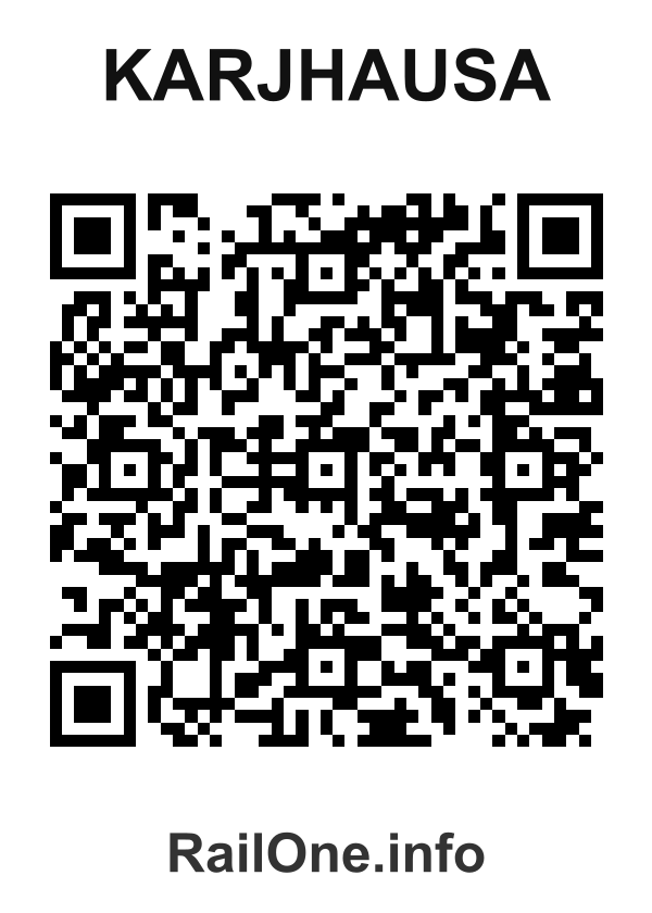 RailOne QR Code for Karjhausa station