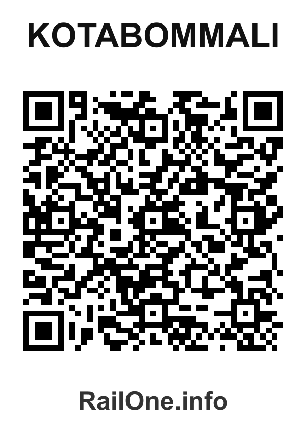 RailOne QR Code for Kotabommali station