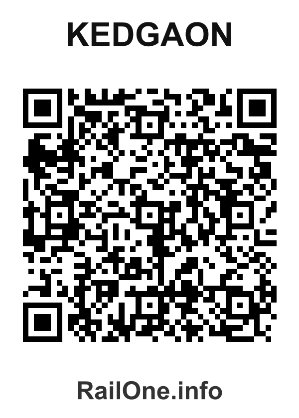 RailOne QR Code for Kedgaon station