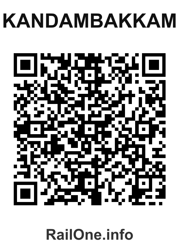 RailOne QR Code for Kandambakkam station
