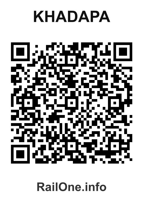 RailOne QR Code for Khadapa station