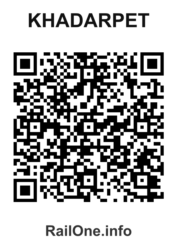 RailOne QR Code for Khadarpet station