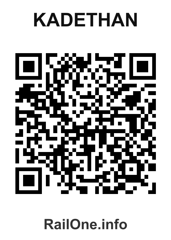 RailOne QR Code for Kadethan station