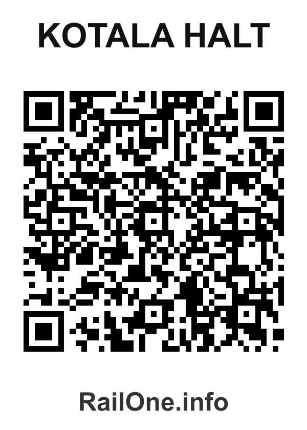RailOne QR Code for Kotala Halt station