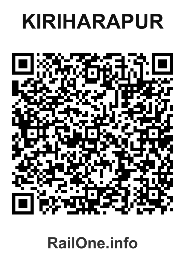 RailOne QR Code for Kiriharapur station