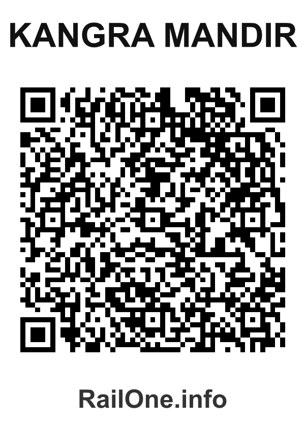 RailOne QR Code for Kangra Mandir station