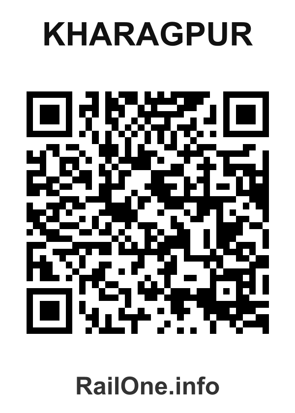 RailOne QR Code for Kharagpur station