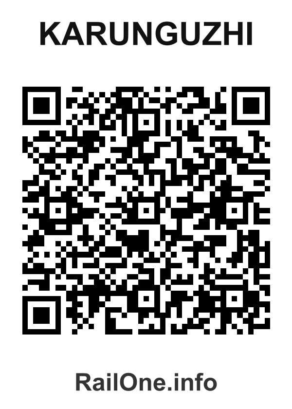 RailOne QR Code for Karunguzhi station