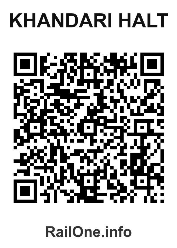 RailOne QR Code for Khandari Halt station
