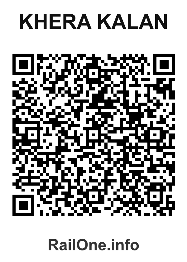 RailOne QR Code for Khera Kalan station