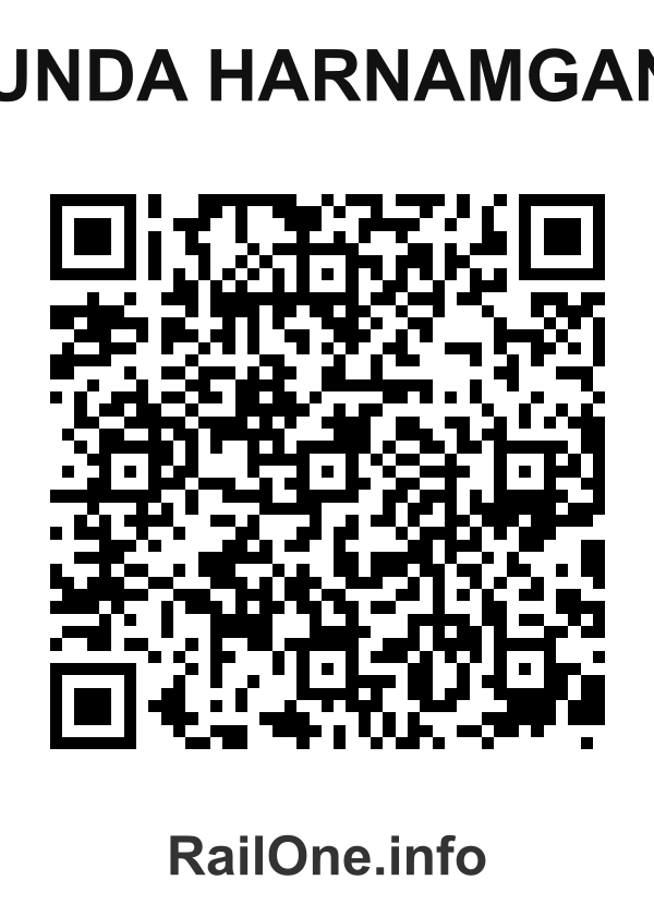 RailOne QR Code for Kunda Harnamganj station